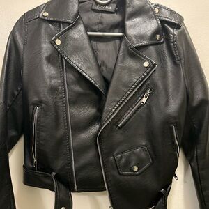 Black Leather Cycle Jacket